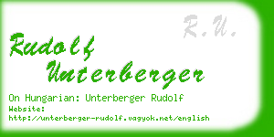 rudolf unterberger business card